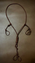 Braided leather lanyard
